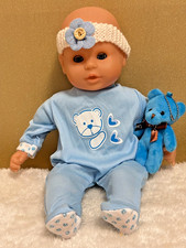 15 inch Peterkin Baby Doll (Preloved) Outfit, Teddy & Adoption Certificate