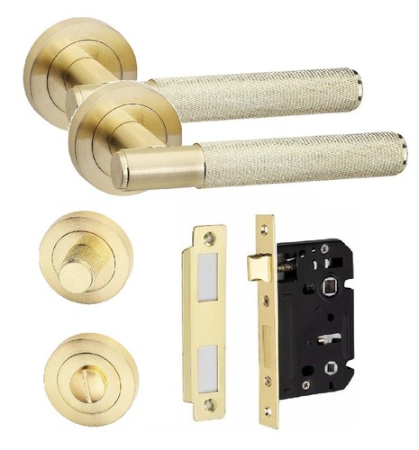 Knurled bar door handles - door,