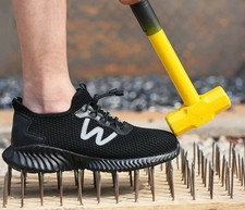 SAFETY SHOES WORK TRAINER COMPOSITE PLASTIC TOE CAP SHOES LIGHTWEIGHT MENS WOMEN