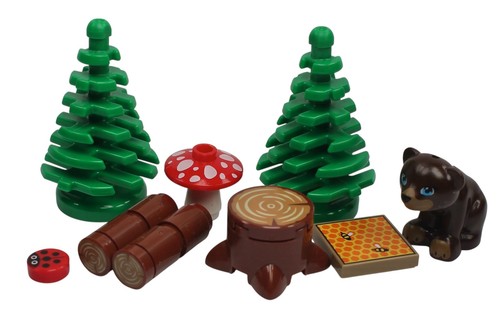Lego dark brown bear - brown, bear,