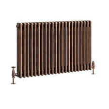 Traditional 3 Column Radiator Aged Copper Central Horizontal Rad 600 x 1010mm