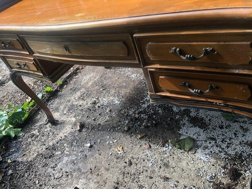Antique desk and chairs - , in