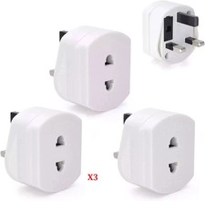 Pack of 3 Shaver Adapter Plug