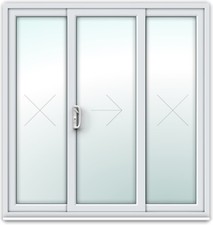 Sliding patio door - sliding, 3-pane
