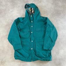 L.L Bean Baxter State Parka Jacket Mens Small Blanket Lined Vintage Coat, Green