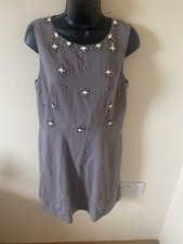 Grey Jewel Encrusted Dress