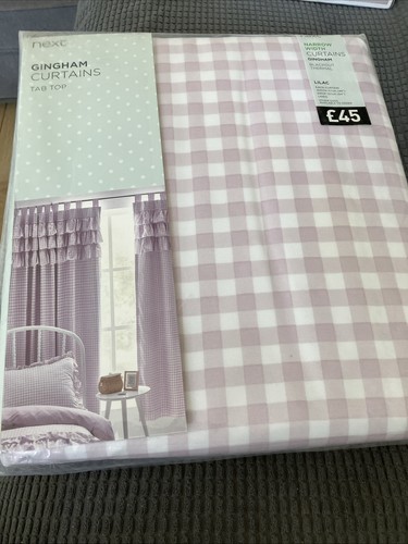 Next gingham curtains lilac - curtains,