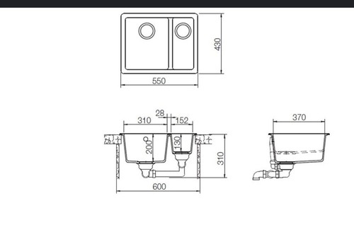Undermount sink white - sink,