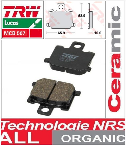 Set front brake pads trw - of, 2