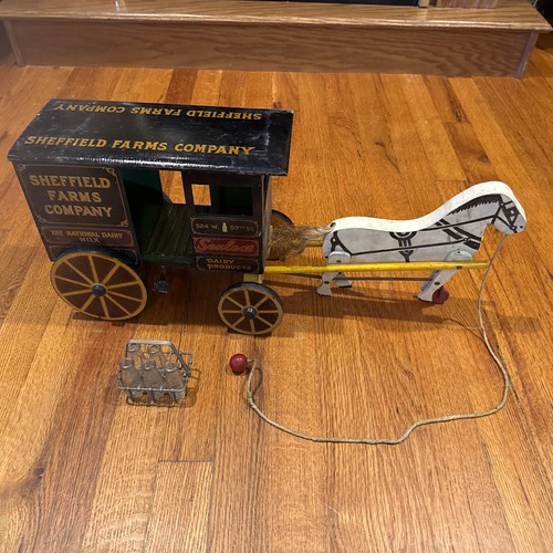 1930 horse drawn milk - horse, wagon