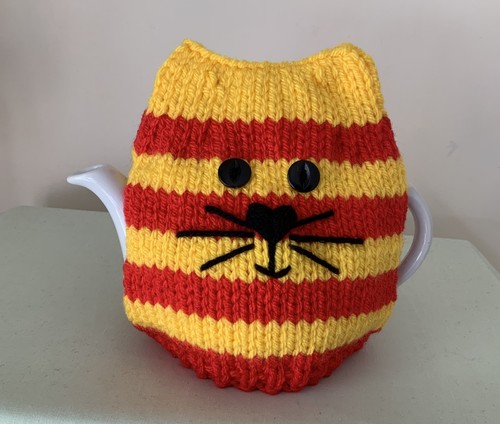 New hand knitted red - new, red/yellow