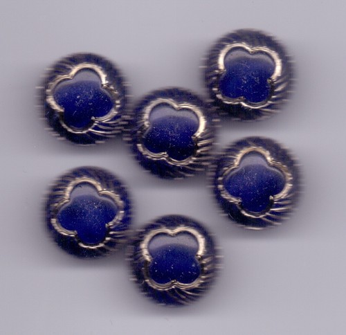 Glass vintage buttons navy - vintage,