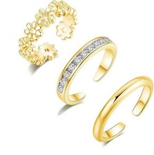 3Pcs Toe Rings Set for Women