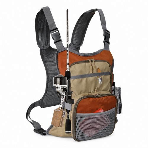 Fishing chest pack ventilated - chest,