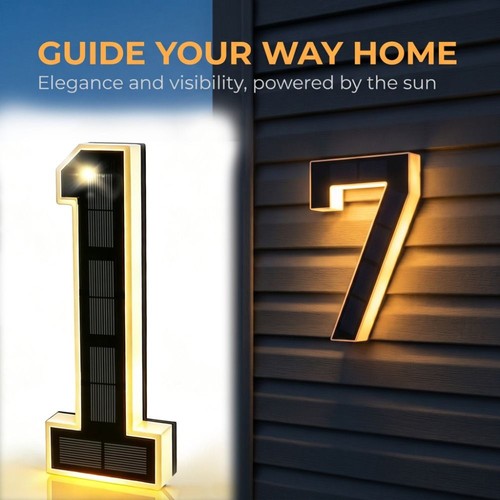 Solar digital doorplate 1234 - digital,