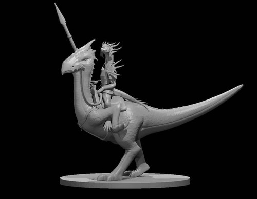 Giant strider with firenewt - giant,