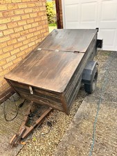 Camping Trailer, 5’ X 3’ With Lid And Big Wheels