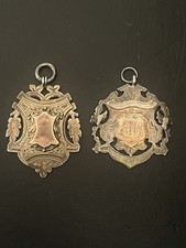 2 Sterling Sliver Watch Fob Medals
