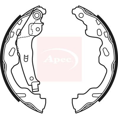 Brake shoe set rear - rear, fits