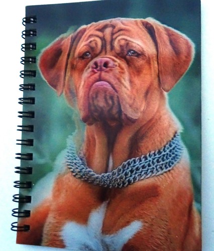 Dogue bordeaux notebook - bordeaux, 3d
