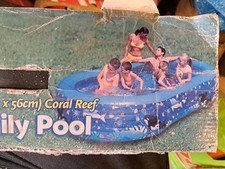 Bestway Lagoon Inflatable Family Paddling Pool Coral Reef 351cm x 183cm x 56cm