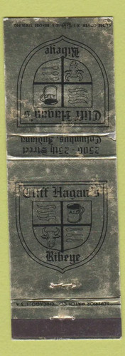 Matchbook cover cliff - matchbook,