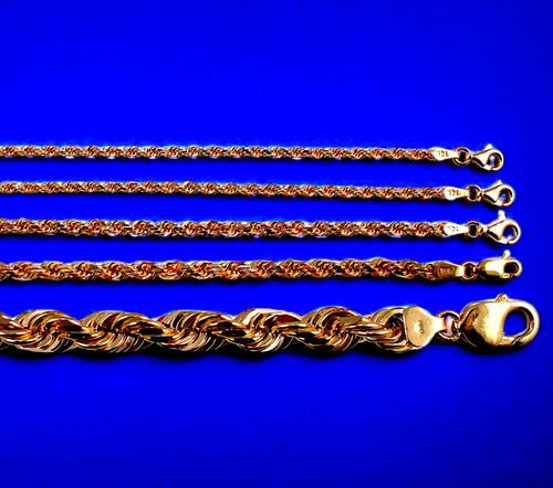 14k rose gold - gold, rope