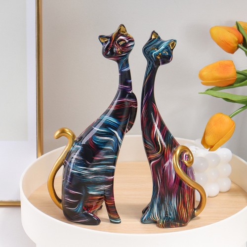 Abstract swirl cat - swirl, figurines
