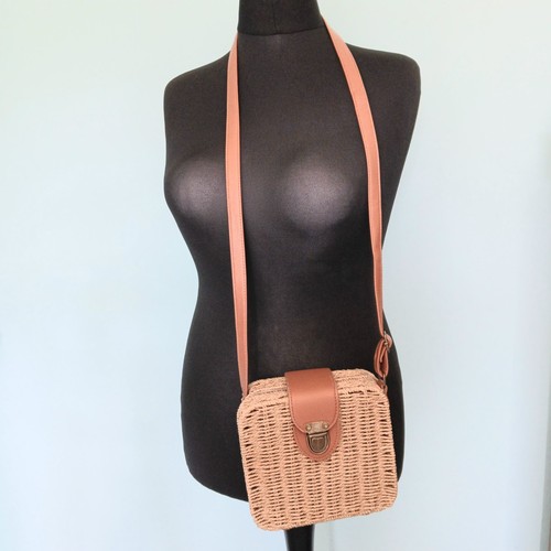 Ladies wicker bag cross - ladies,