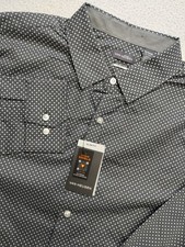 NEW Van Heusen Slim Fit Button Down Long Sleeve Shirt XL Mens Geometric NWT Gray