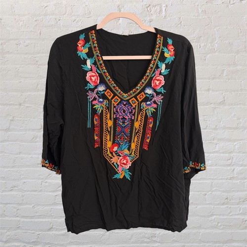 Mexican embroidered blouse - mexican,