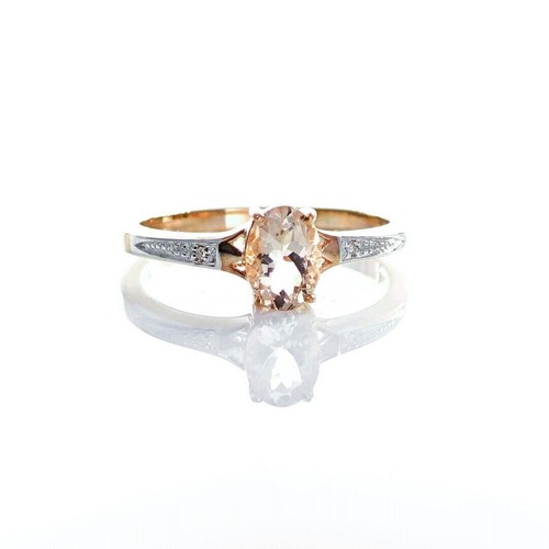 9ct morganite ring - 9ct, size