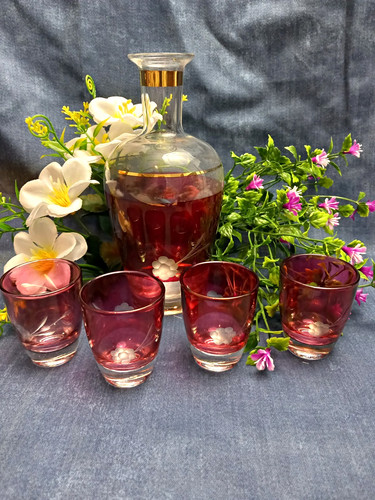 Vintage french cranberry - french,