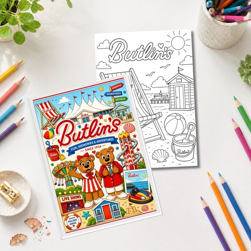 Butlins holiday camp colouring - butlins,