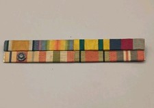 Vintage/Antique Military Medal Ribbon Bar With Rosette 