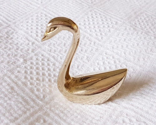 Swan ornament solid - solid, brass