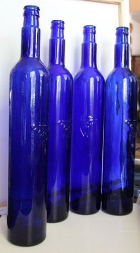 Cobalt blue empty tequila - 16",