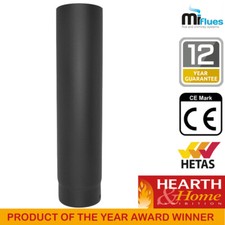 1000mm matt black stove pipe - matt,