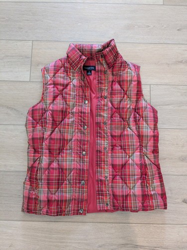 Lands end red plaid puffy - puffy, vest