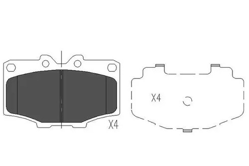 Brake pads kbp - brake, kavo