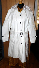 shiny pvc trench raincoat with hood and belt  new without tags cost £89