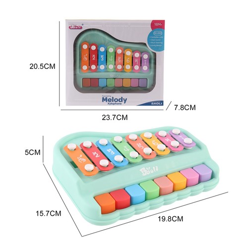 Musical xylophone piano - 2-in-1,