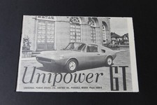Original 1966 magazine advert UNIPOWER GT A5 frame-ready
