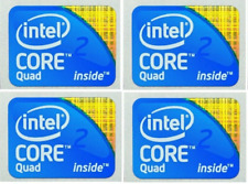 Quad Intel Core 2 Sticker Decal - Genuine Badge - Fast CPU Label QTY 1