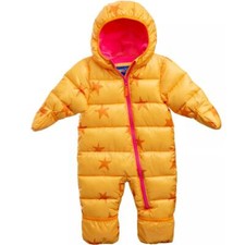 TOYS R US Baby Girls Heavy Weight Star-Print Pram Coat Yellow 6-12 Months