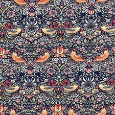 William Morris design Cotton Fabric in Strawberry Thief Larkspur Willow Bough