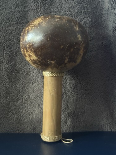Coconut bamboo maraca shaker - bamboo,