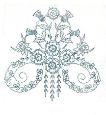 Vintage embroidery transfer - vintage,