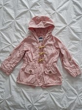Girls Pink Floral Parka Style