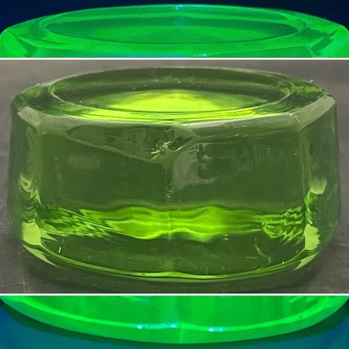 Uranium glass octagonal - octagonal, shaped